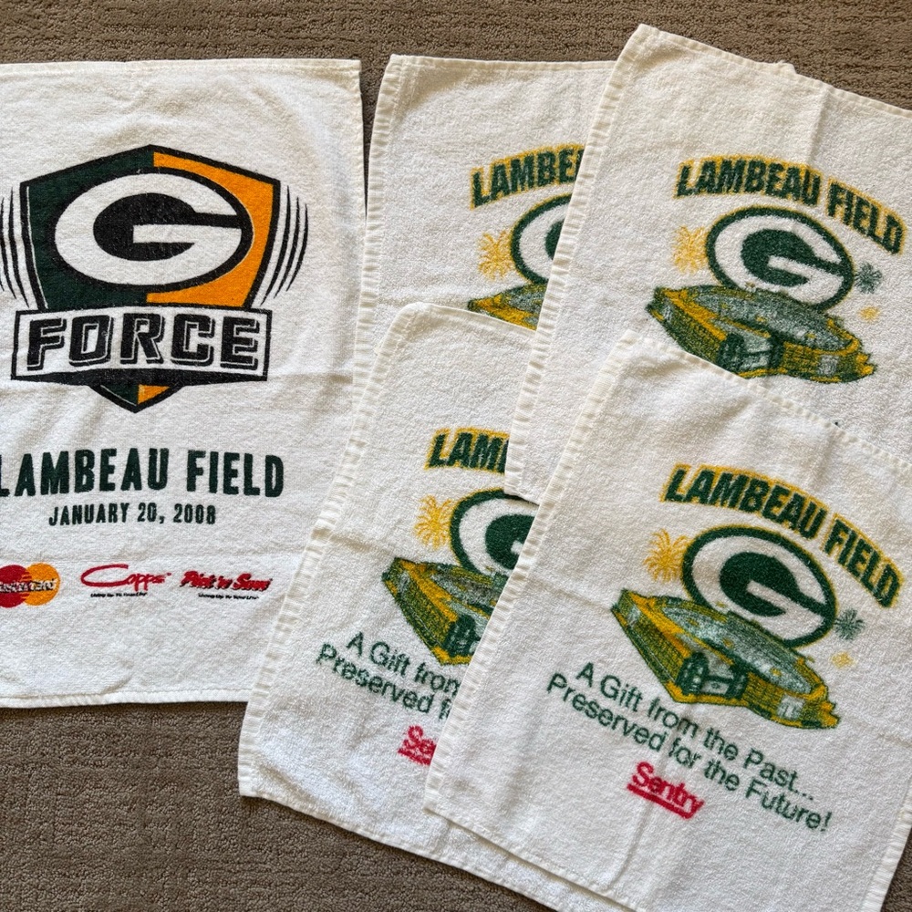 5 Green Bay Packer Rally Towels